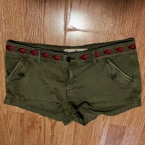 Green. Size 5. Hollister Booty shorts